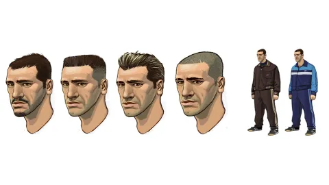 GTA 4 Niko Character Drawings