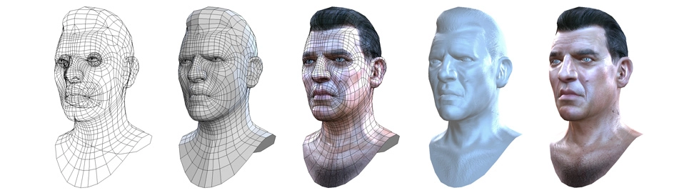 GTA 4 Characters Wireframe Render