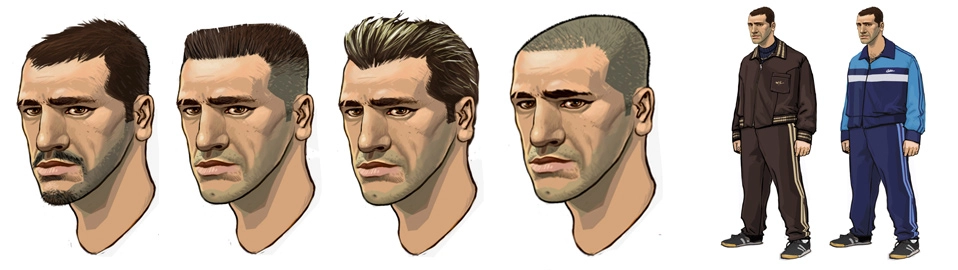 GTA 4 Niko Character Drawings