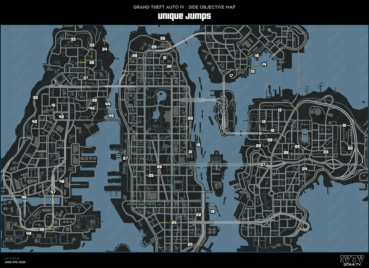 GTA IV Unique Jumps Map