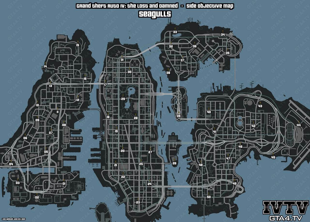 GTA IV: The Lost and Damned Seagulls Map