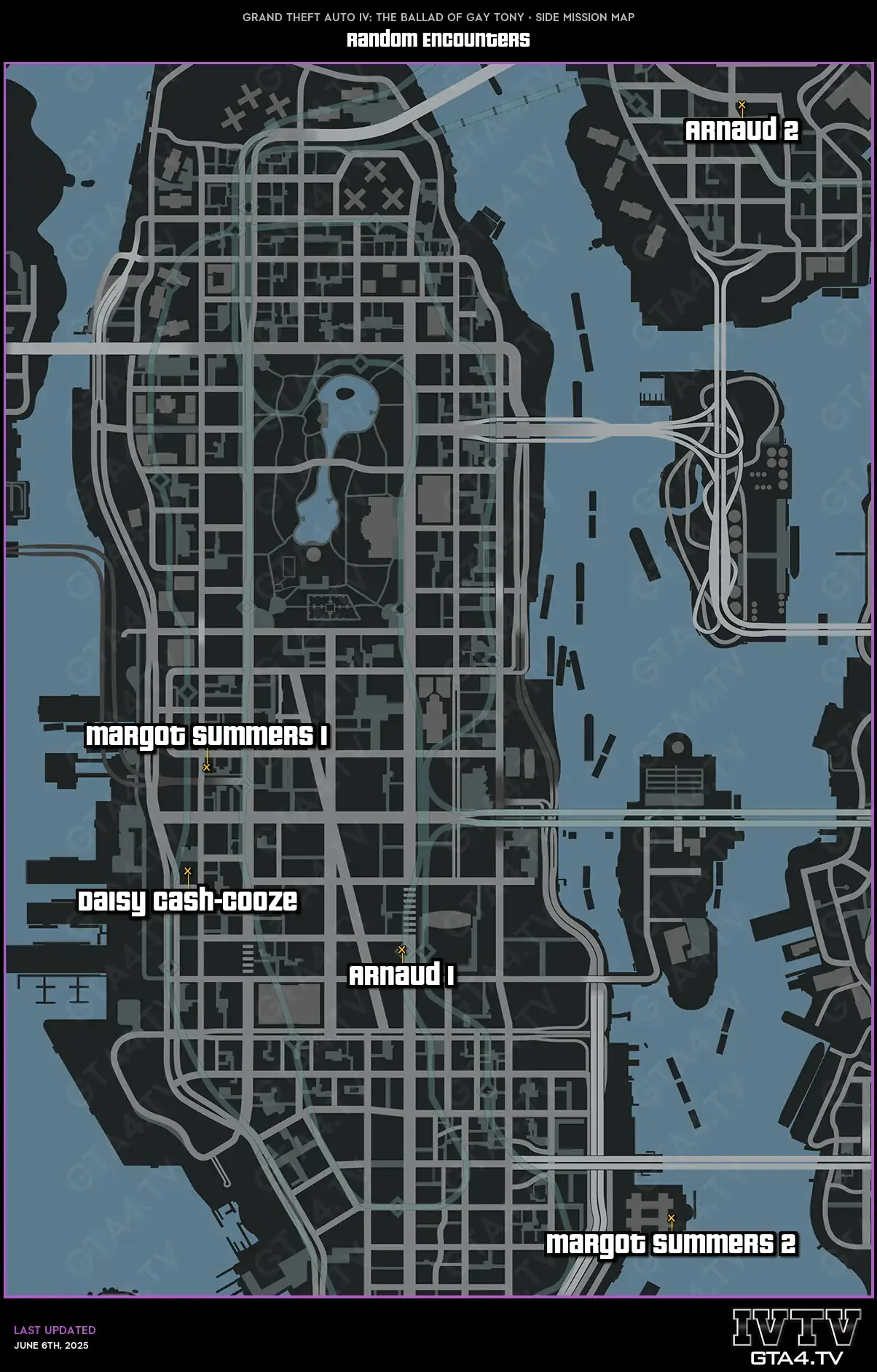 GTA IV: The Ballad of Gay Tony Random Encounters Map