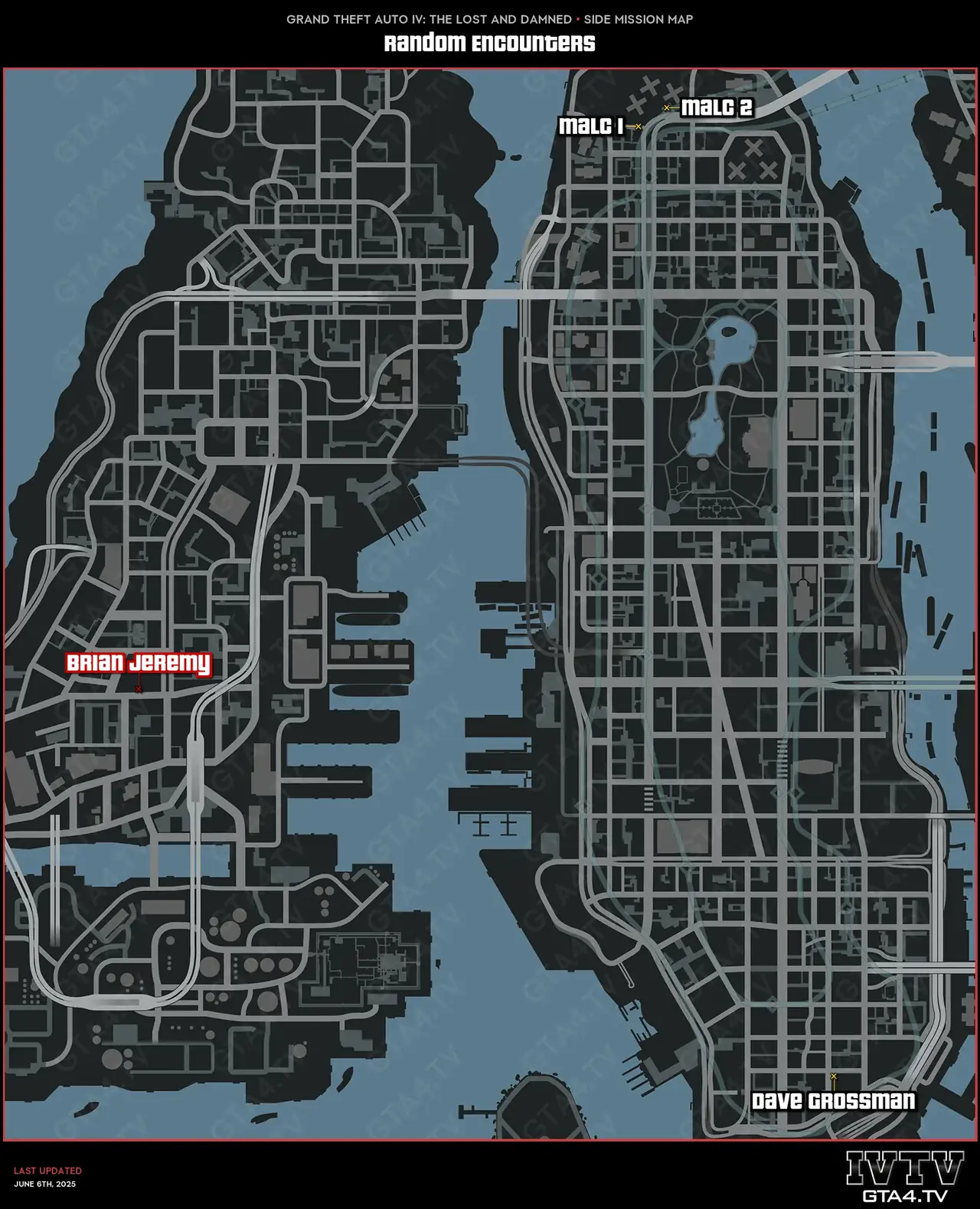 GTA IV: The Lost and Damned Random Encounters Map
