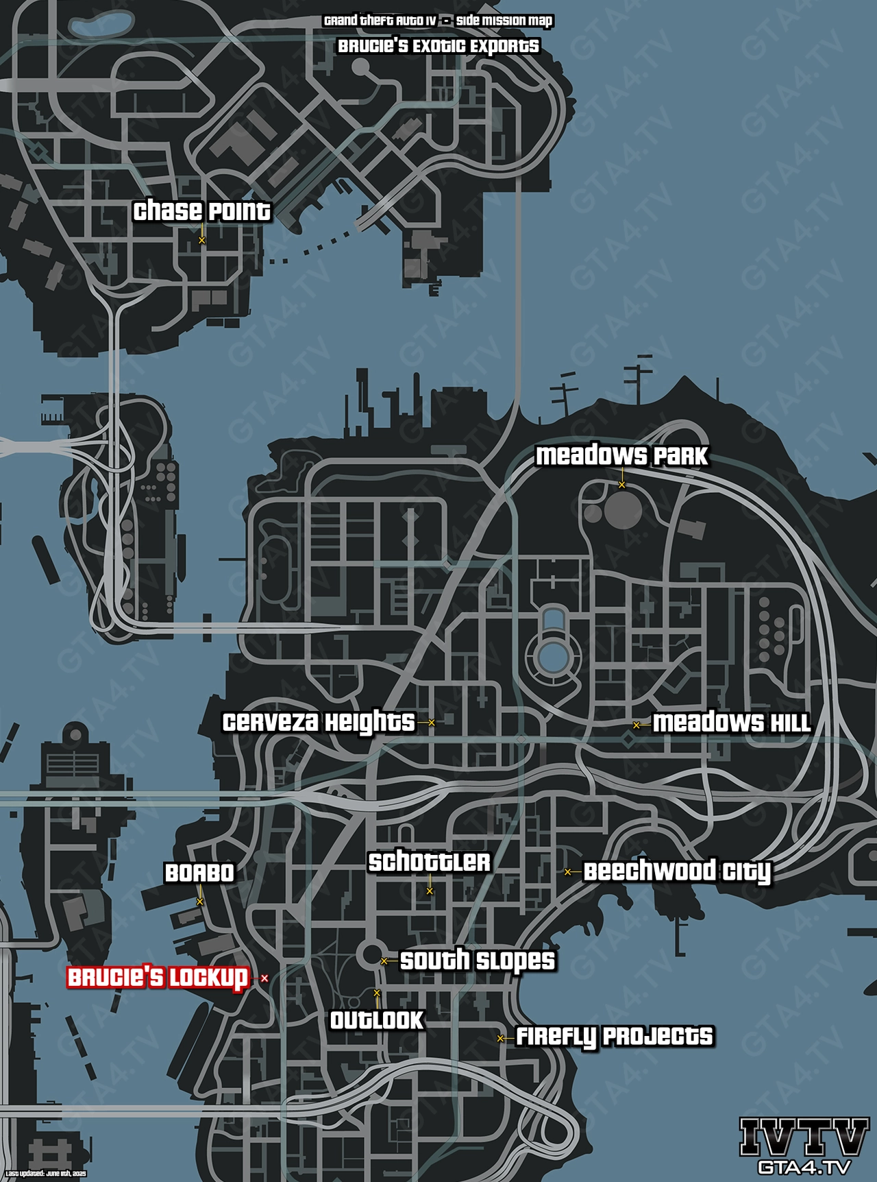 GTA IV Brucie's Exotic Exports Map
