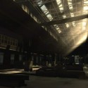 The sunlight brightens a dark warehouse. | Views: 2638